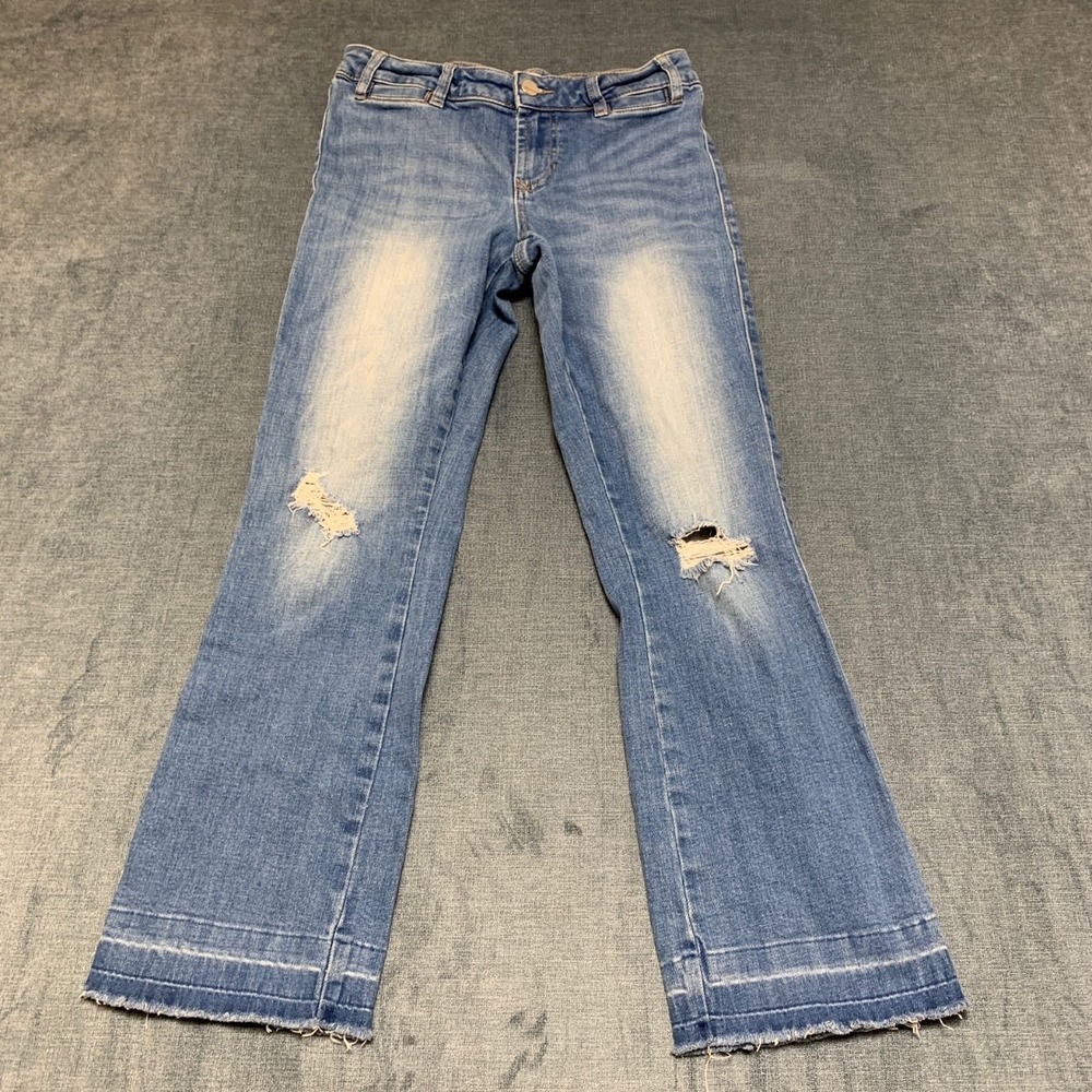 Dear John American Classic Jeans Women 26 27x27 Blue Denim Distressed Frayed Hem